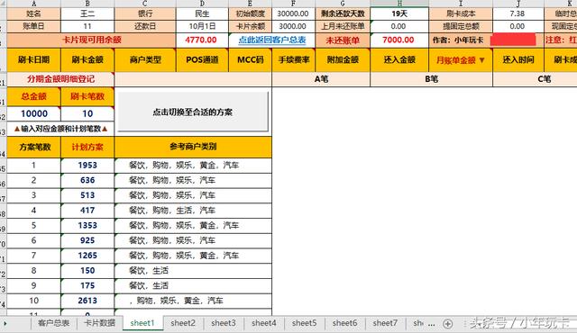 通过养卡表格工具管理信用卡事半功倍，效率翻倍！