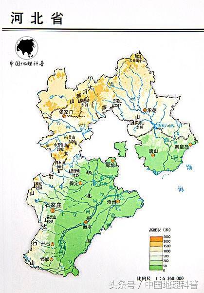 中国地理-河北省的地理气候和旅游资源