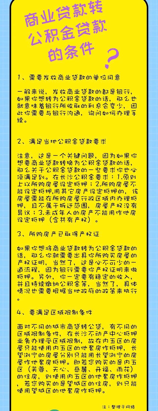 商业贷款转公积金贷款的条件要求