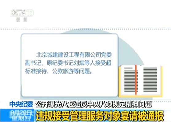 中纪委曝光八起违反八项规定问题 违规收礼问题突出