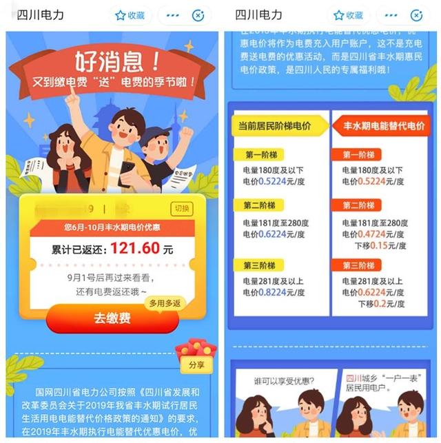 @四川人，丰水期电费可返钱，用支付宝帮你赚钱啦