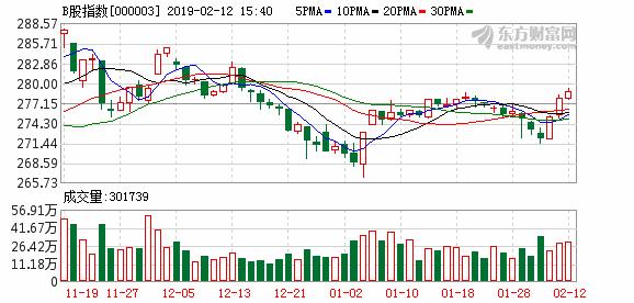 沪市B股指数报收281.7点 上涨1%