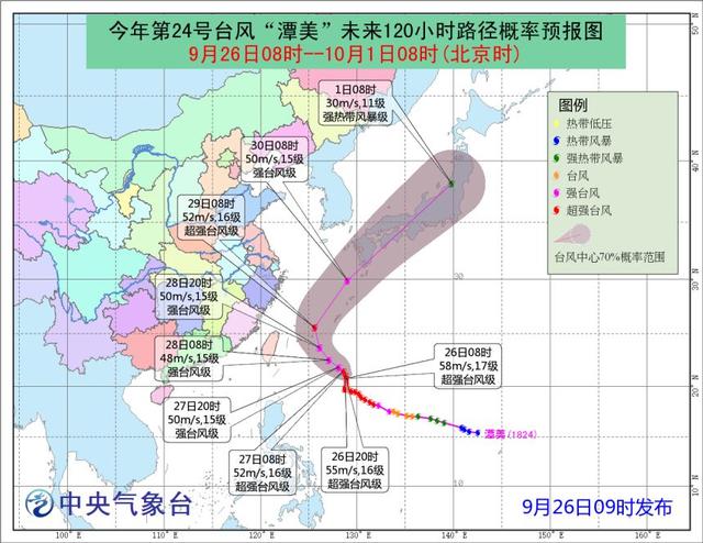 预警！17级超强台风“谭美”已确定不登陆我国！国庆前还有1-2个台风生成