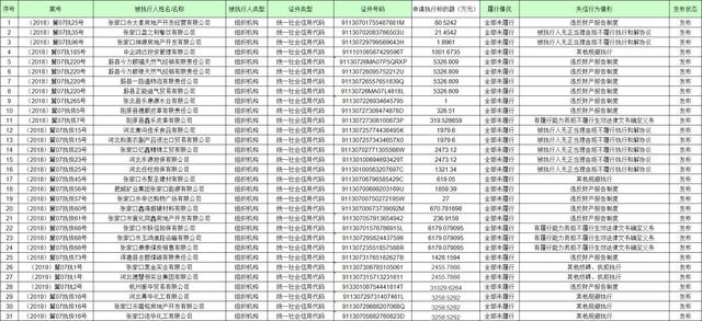 实名曝光！消费受限！张家口法院最新公布一批失信单位、失信人名单！