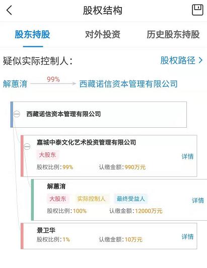 大名城：解蕙淯违约5亿元，中植系“中枪”