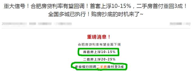 合肥房贷利率有望上浮至10-15%？了解政策 买房将少花11万