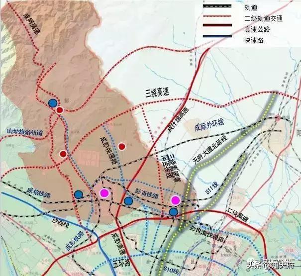 天府四川|彭州市轨道交通规划，未来将有七条轨道交通