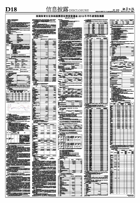 招商体育文化休闲股票型证券投资基金2019年半年度报告摘要