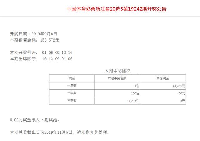 福建，浙江，江苏，海南，黑龙江 地方体育彩票09.06开奖公告