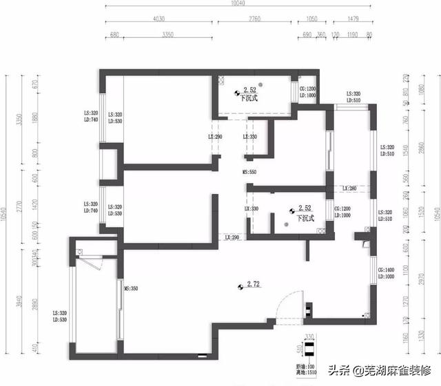 芜湖麻雀装饰108平清新北欧三居室二手房，相当和谐的蓝与绿