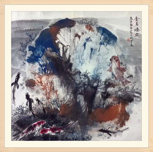 画家林明贤一一笔墨淋漓潇洒，带着时代的风雷驰骋在画坛上