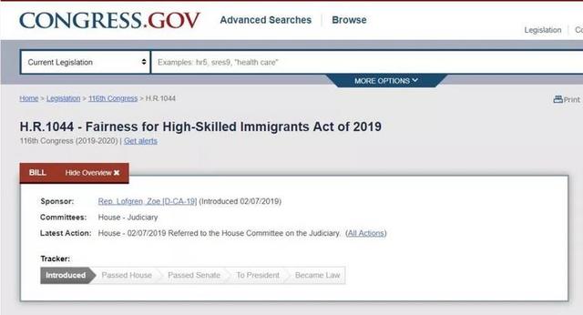美国众议院通过HR1044移民法案，对中国申请人究竟是好是坏
