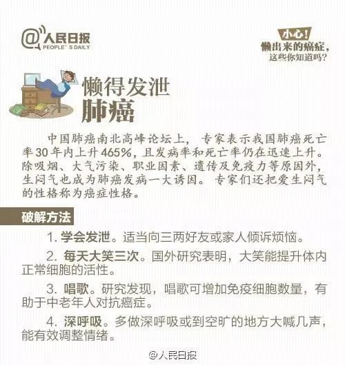 懒癌患者，懒真的会得癌哦！看完这篇文章，你还敢懒吗？！