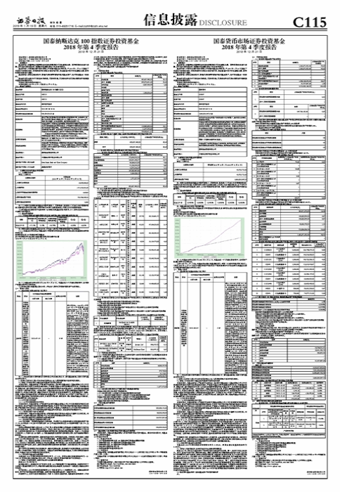 国泰货币市场证券投资基金 2018年第4季度报告