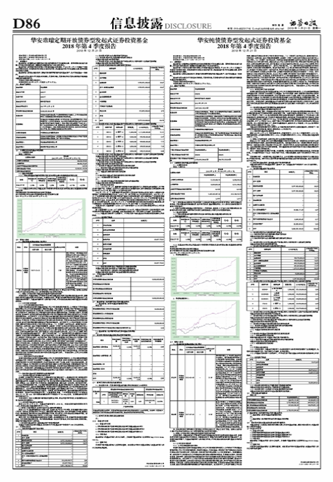 华安纯债债券型发起式证券投资基金 2018年第4季度报告