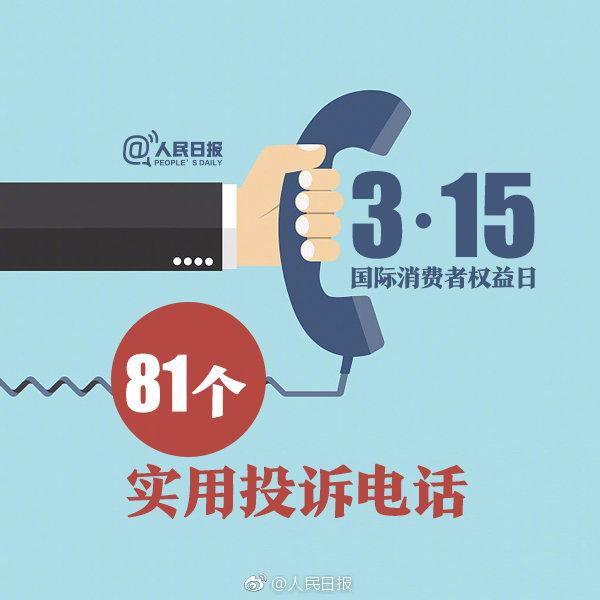 一起315：消费维权必备！81个实用投诉举报电话