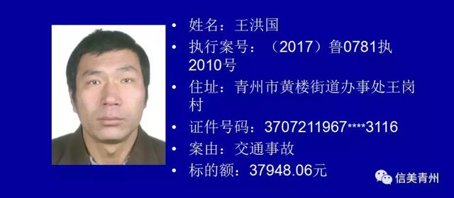 青州法院公布2018年第三批失信被执行人名单，看看都有谁！