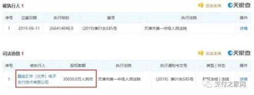中汇支付3.005亿股权遭遇冻结 占全部股份的100%