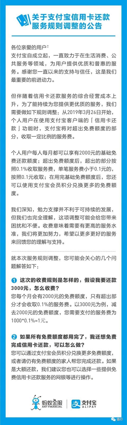 终于轮到支付宝了！信用卡还款要收费！还有什么方式可免手续费？