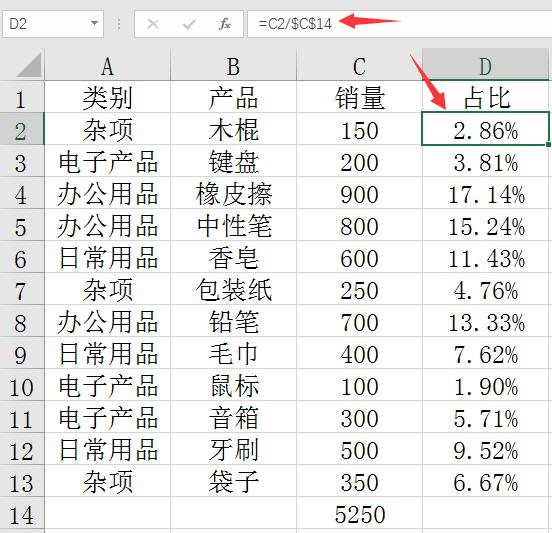 Excel数据百分比计算技巧，简单函数解决日常难题，告别加班走起