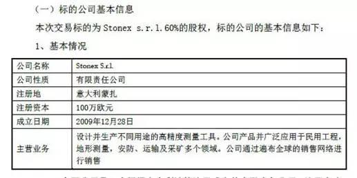 合众思壮564万欧元收购意大利测量仪器企业Stonex