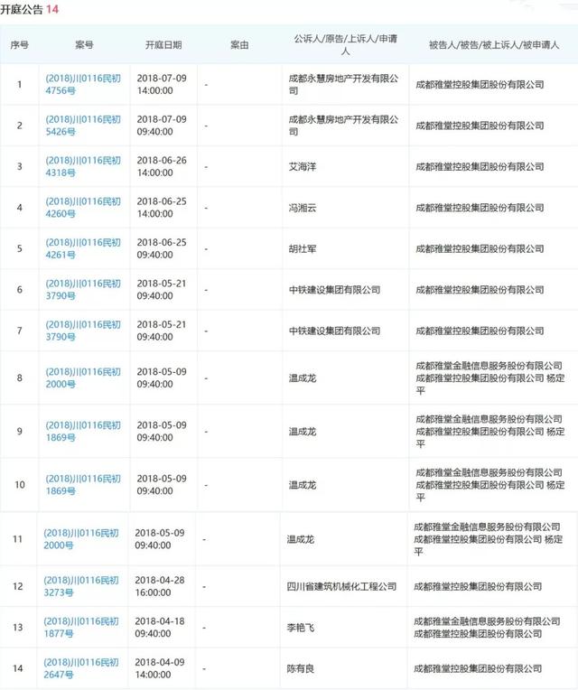 雅堂控股集团杨定平向成都警方自首：四大民间高返平台全军覆没