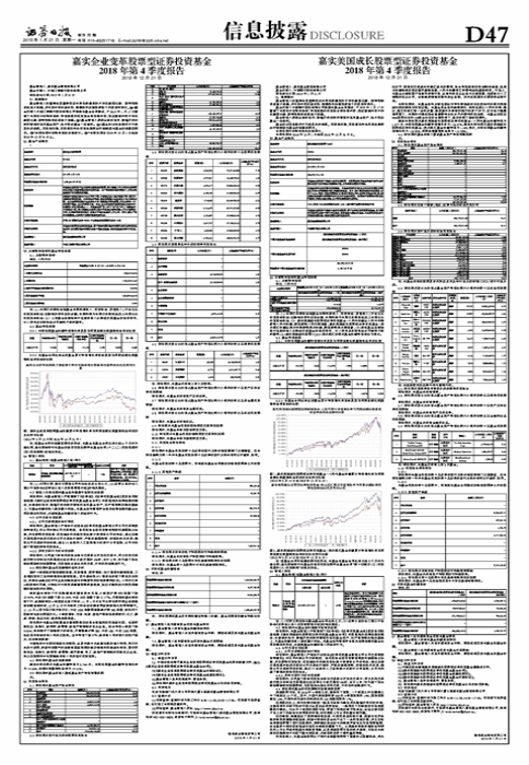 嘉实美国成长股票型证券投资基金 2018年第4季度报告