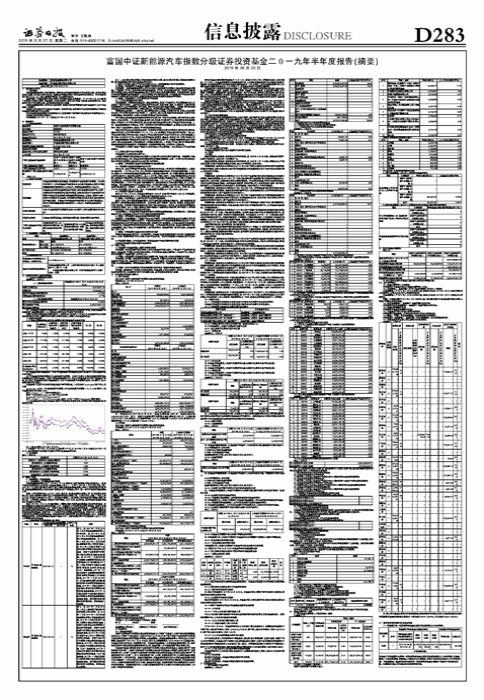 富国中证新能源汽车指数分级证券投资基金二0一九年半年度报告（摘要）