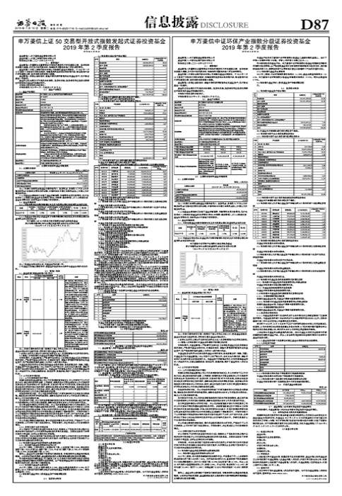 申万菱信中证环保产业指数分级证券投资基金 2019年第2季度报告