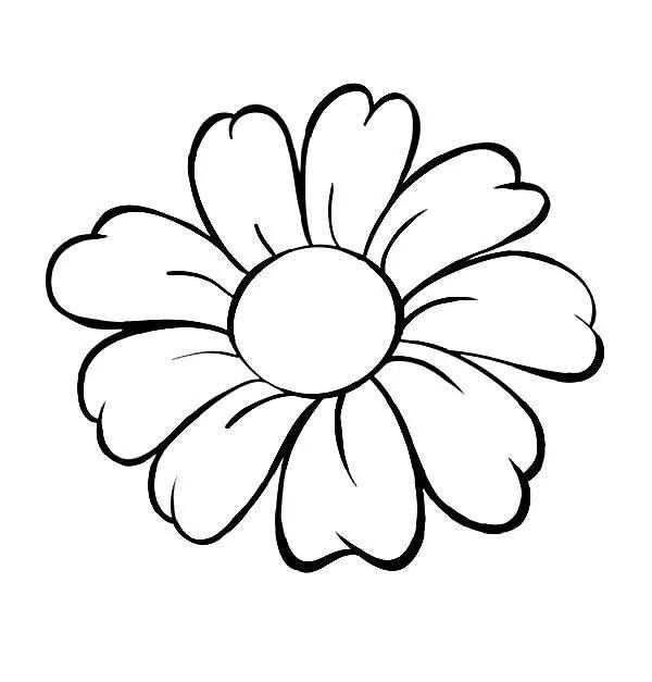 好一朵美丽的太阳花，超清线稿，既简单又实用，拿去临摹填色吧