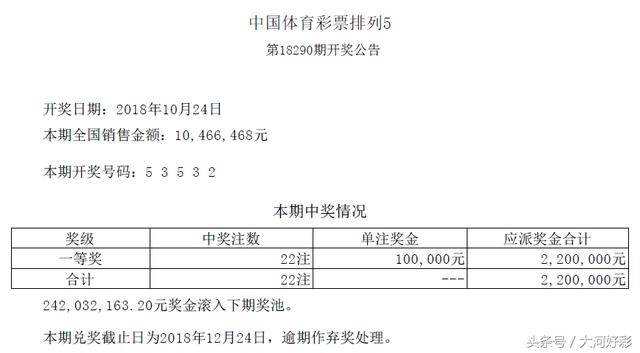 「开奖」10月24日周三：福彩、体彩