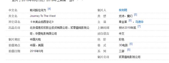 十年了，中美合拍西游记还没上映，敢问片在何方？