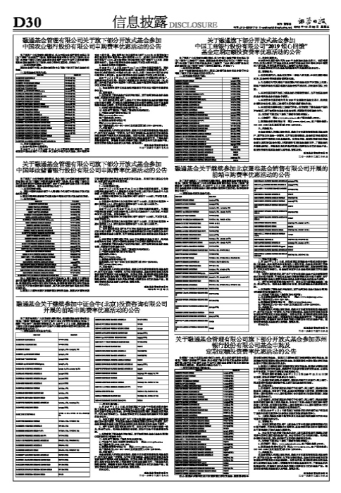 融通基金管理有限公司关于旗下部分开放式基金参加中国农业银行股份有限公司申购费率优惠活动的公告