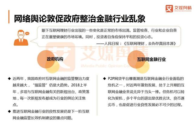 2018上半年中国互联网金融行业品牌形象感知与危机处置分析报告