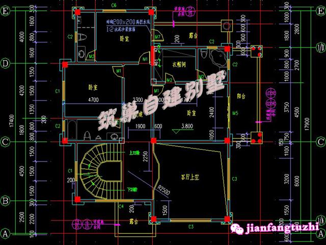 500平米豪华套房农村别墅设计效果图施工图结构图建筑图水电图