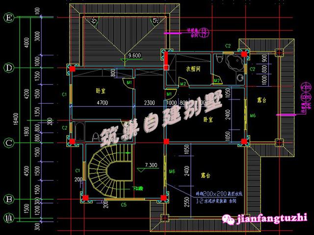 500平米豪华套房农村别墅设计效果图施工图结构图建筑图水电图