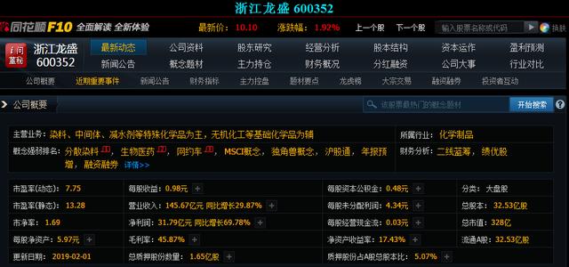 纺织品独角兽+10元低价+生物医药，年营收145.67亿，该股重点关注